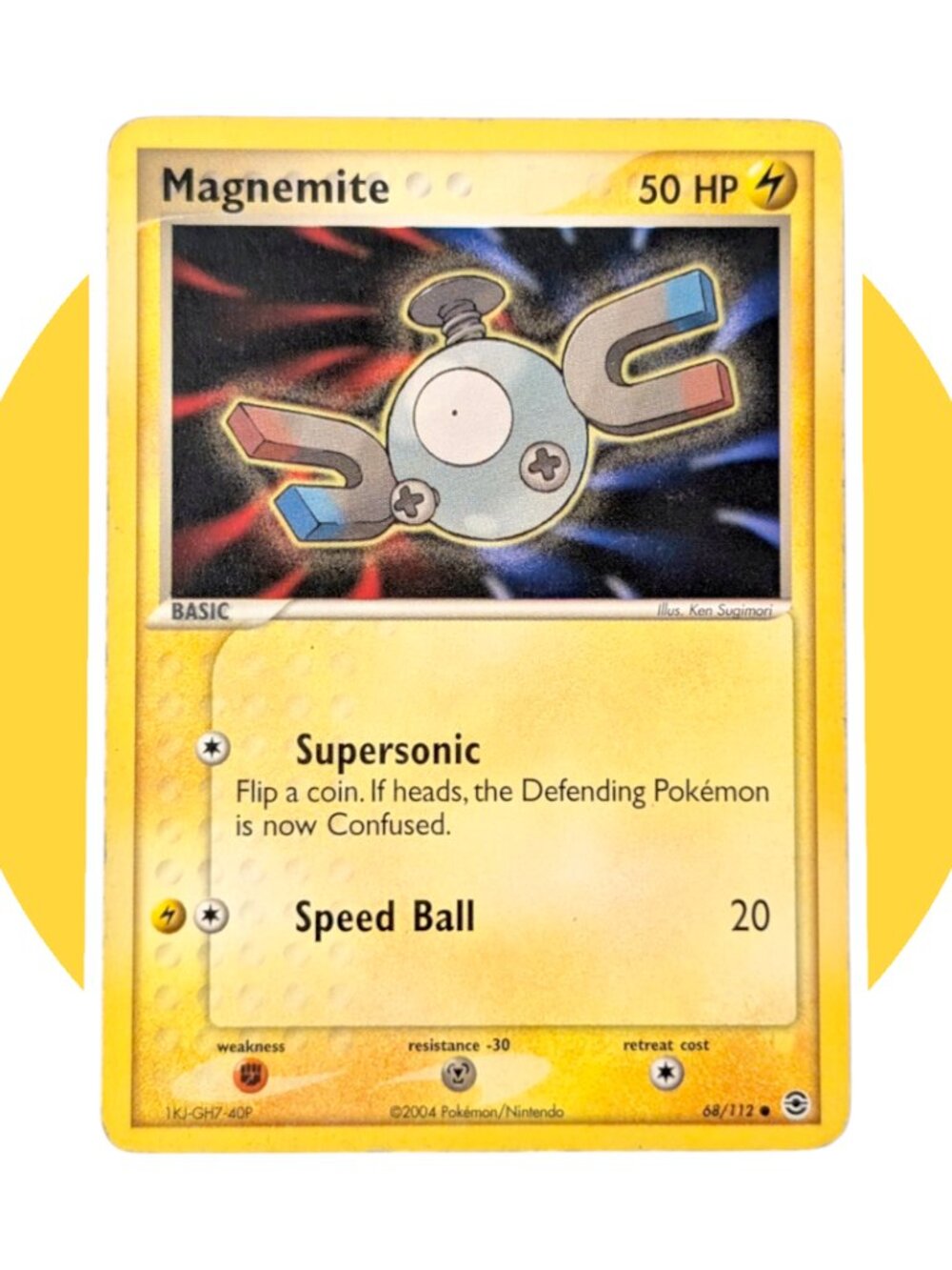 EX FireRed & LeafGreen Pokemon Card (A34): Magnemite 68/112, Ken Sugimori